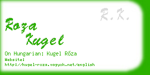 roza kugel business card
