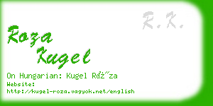 roza kugel business card